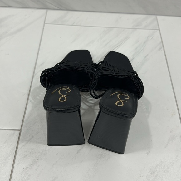 Sam Edelman Black Laurette Block Heel Sandals - Size 8 - Picture 7 of 17